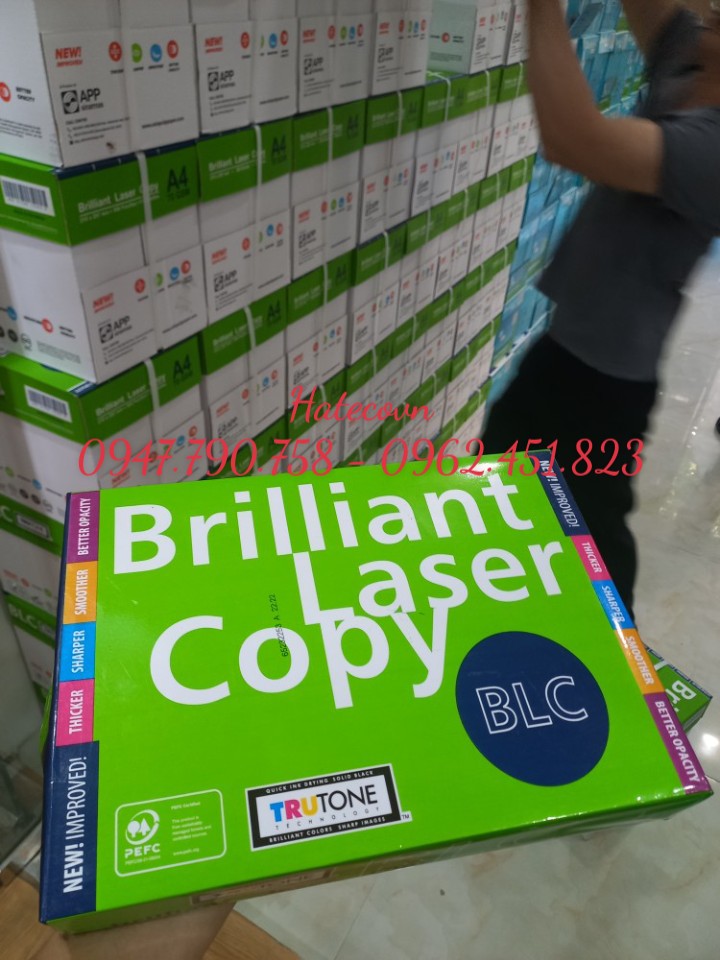 GIẤY IN BLC BRILLIANT LASER COPY 70GSM A4 - PHOTOCOPY - GIẤY NGOẠI INDONEXIA GIẤY IN GIÁ RẺ