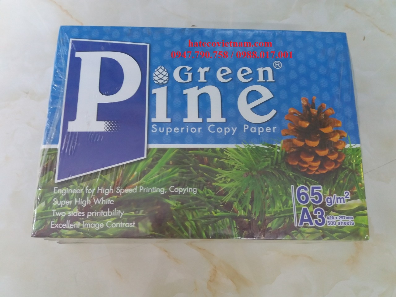 GIẤY GREEN PINE A4 ĐỊNH LƯỢNG 65 GSM - GIẤY PHOTO - GIẤY IN