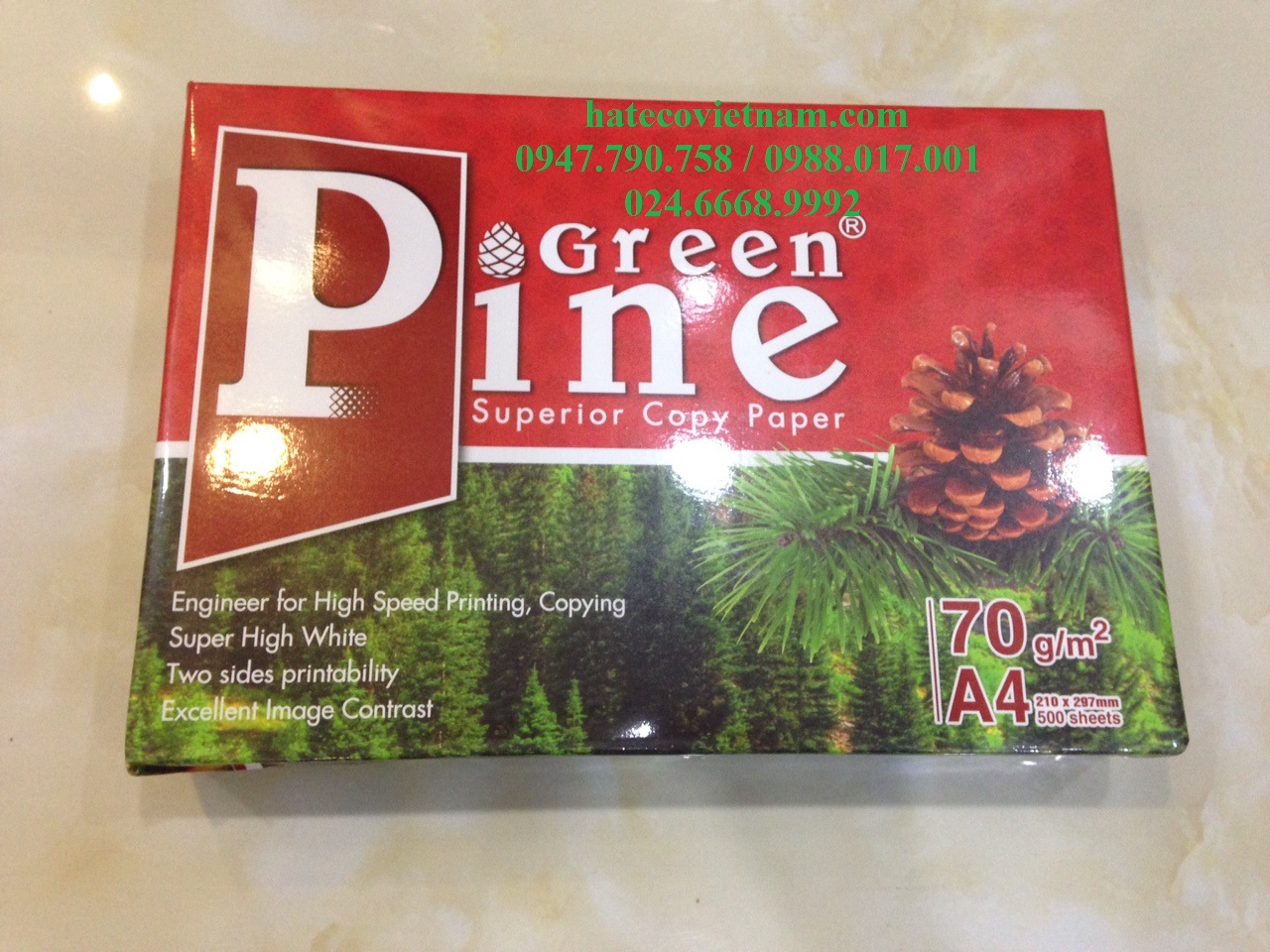 GIẤY IN PHOTO GREEN PINE/PAGI A4 ĐỊNH LƯỢNG 70 GSM - GIẤY PHOTO COPY A3 A4 A5 GIÁ RẺ