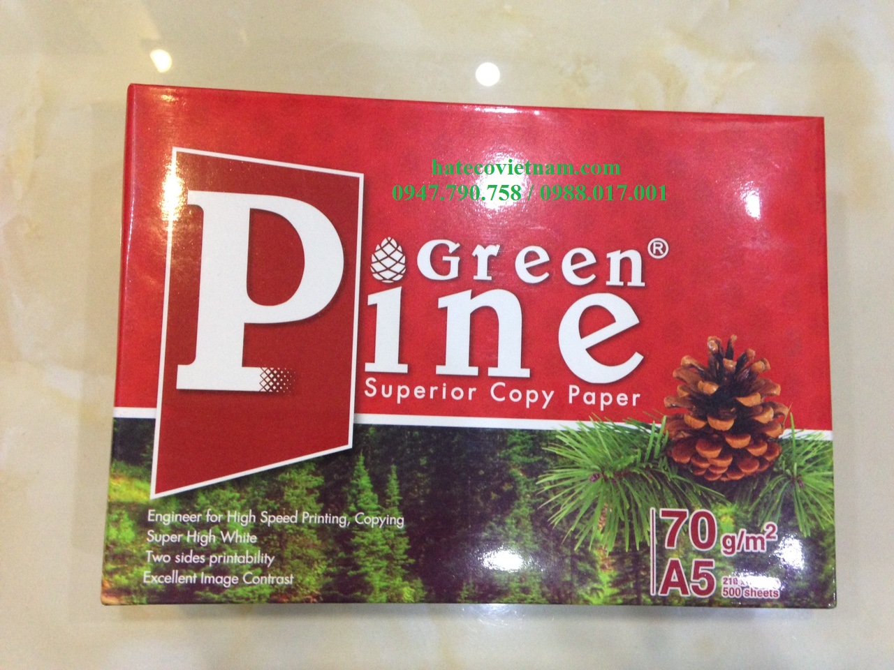 GIẤY IN PHOTO GREEN PINE A5 ĐỊNH LƯỢNG 70 GSM - GIẤY PHOTO COPY A3 A4 A5 GIÁ RẺ