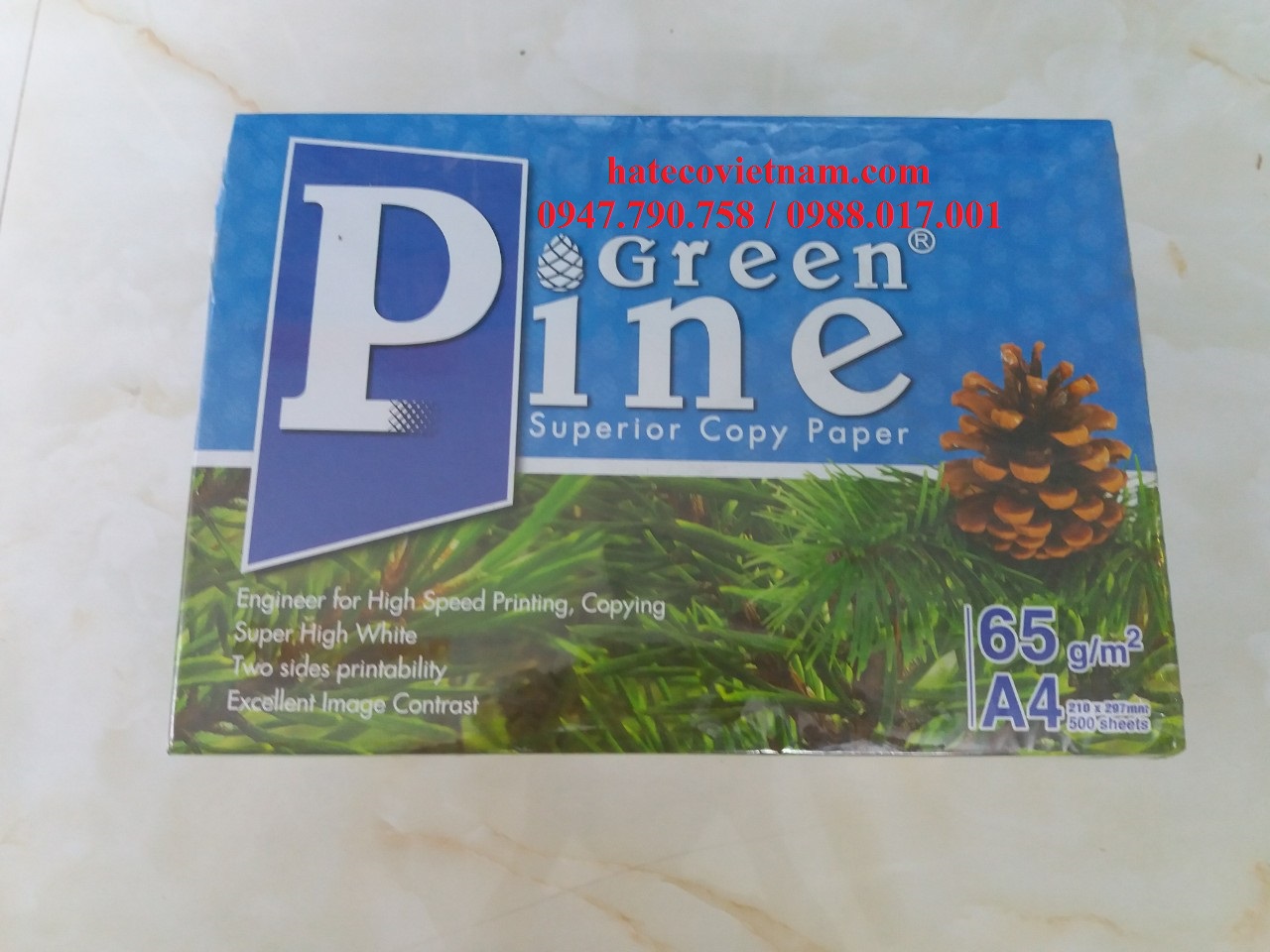 GIẤY GREEN PINE A4 ĐỊNH LƯỢNG 65 GSM - GIẤY PHOTO - GIẤY IN