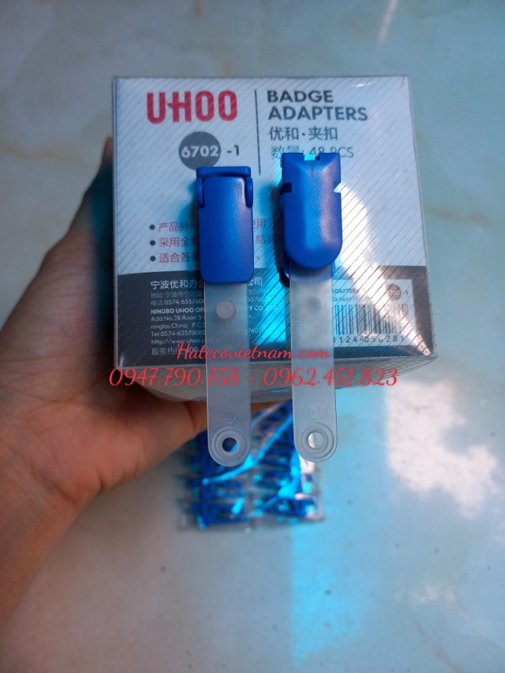 KẸP THẺ UHOO 6702 Móc Kẹp, Đồ Kẹp Chuyên Dụng Cho Bao Đựng Thẻ Tên - Kẹp Thẻ HÀNG DÀY BÓNG ĐẸP
