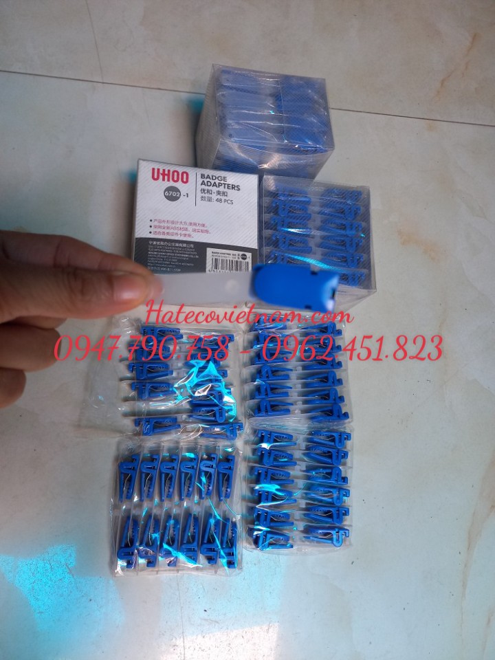 KẸP THẺ UHOO 6702 Móc Kẹp, Đồ Kẹp Chuyên Dụng Cho Bao Đựng Thẻ Tên - Kẹp Thẻ HÀNG DÀY BÓNG ĐẸP
