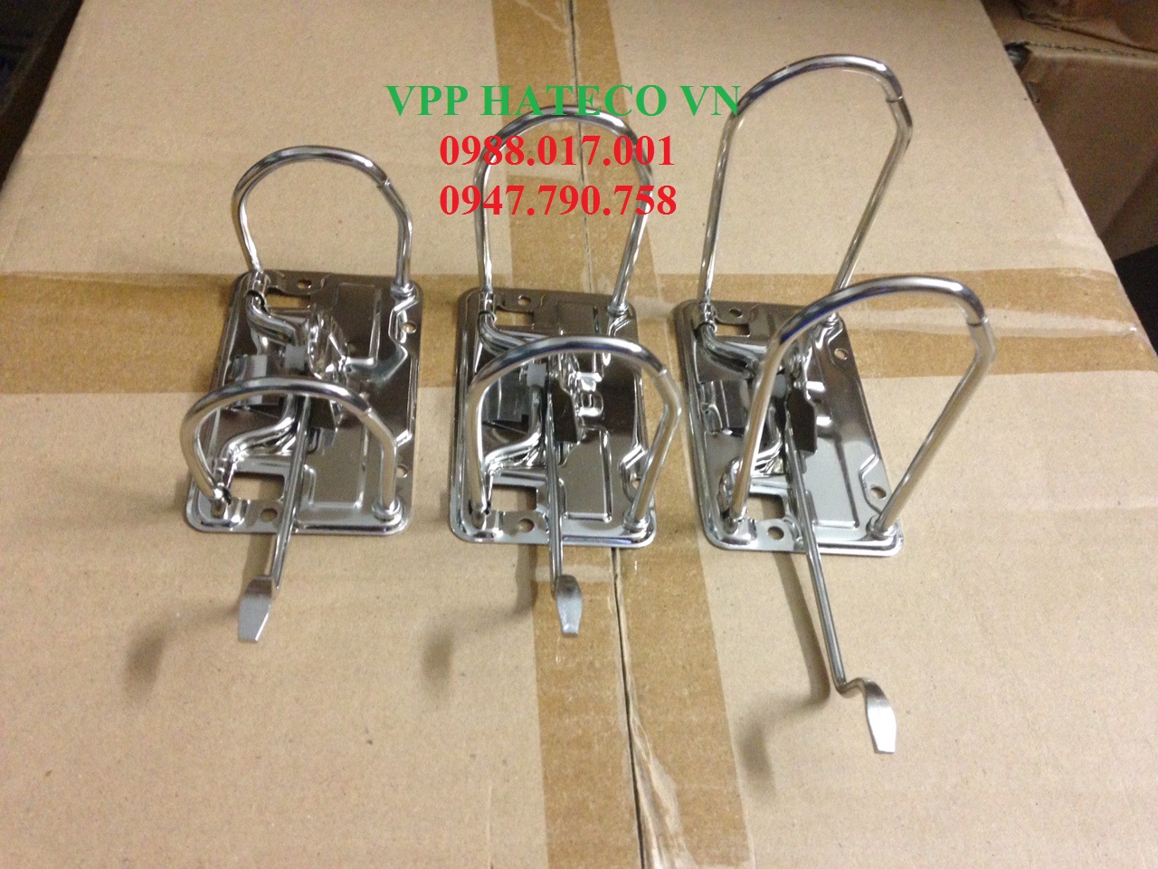 Khóa còng bật 10cm GẮN BẢNG TIN (gồm khóa còng + nẹp còng)