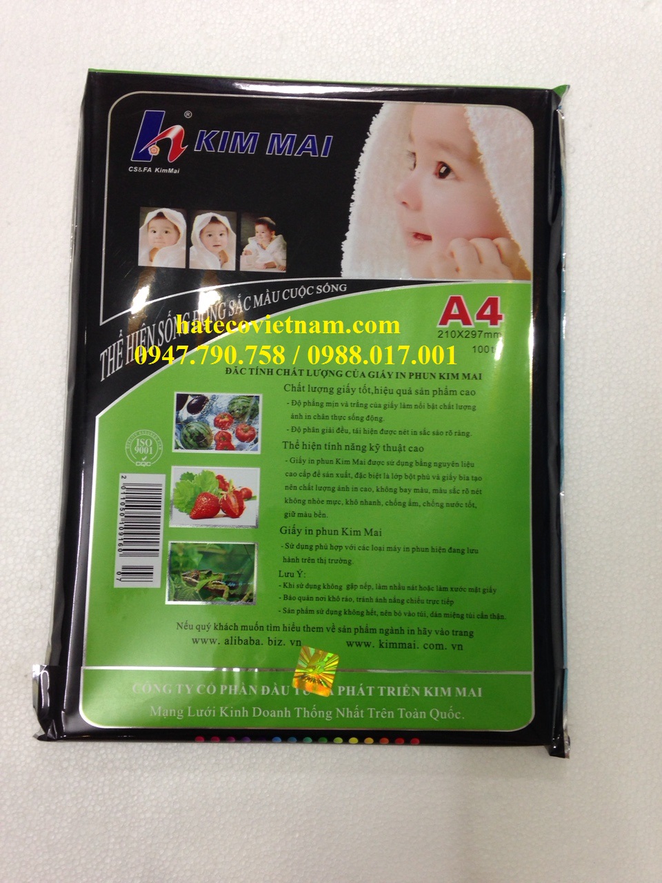 Giấy in ảnh Kim Mai ĐL 115 gsm, bóng 1 mặt (100 tờ) - Giấy Couche HÀNG CHÍNH HÃNG