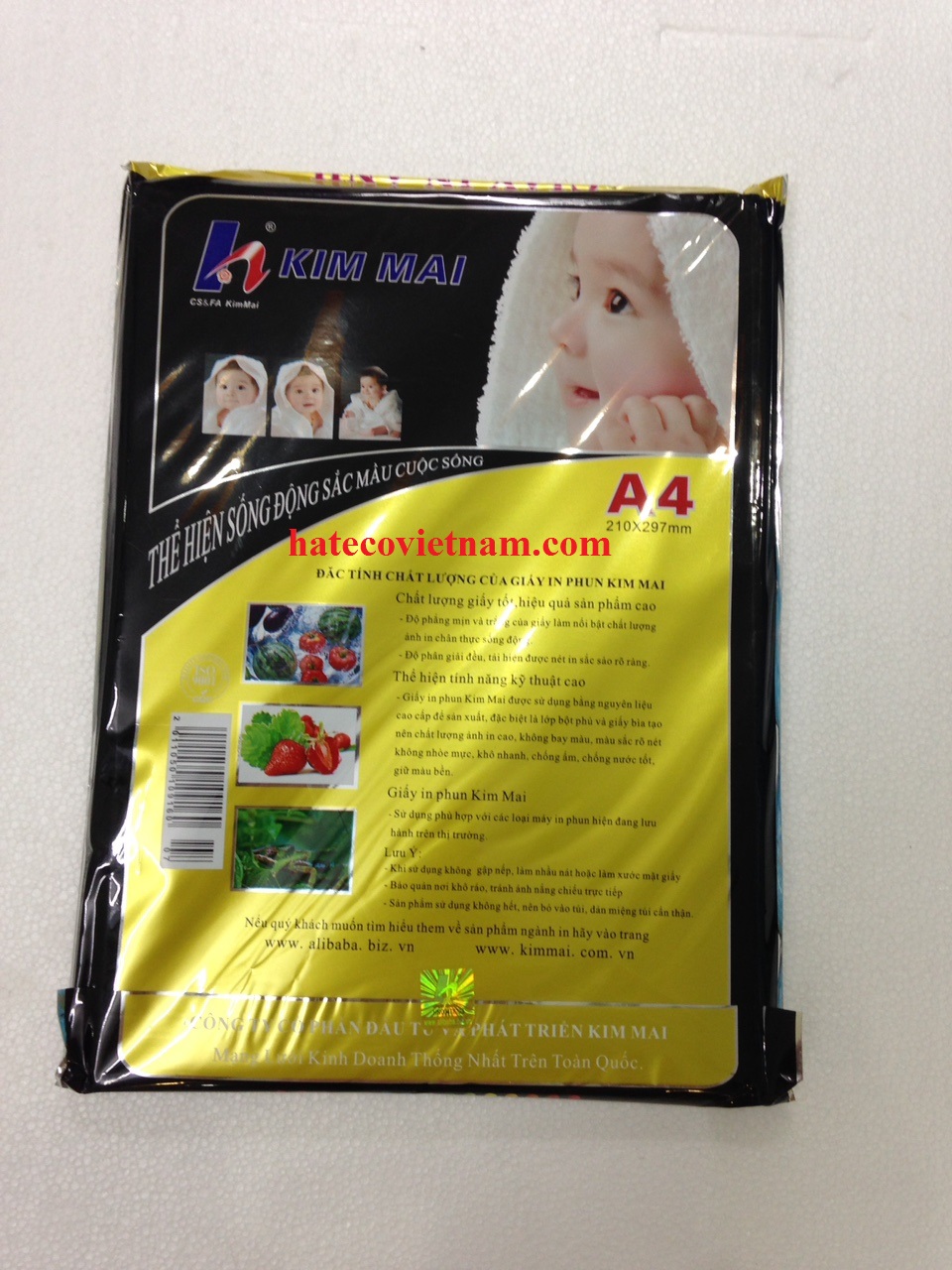 Giấy in ảnh Kim Mai ĐL 230gsm, bóng 1 mặt (100 tờ) - Giấy Couche HÀNG CHÍNH HÃNG