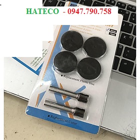 VỈ 2 BỘ LƯỠI DAO ĐỤC LỖ KW-TRIO 9550 (300 TỜ - 2 LƯỠI DAO + 4 ĐẾ NHỰA) - LƯỠI ĐỤC LỖ HÀNG CHÍNH HÃNG