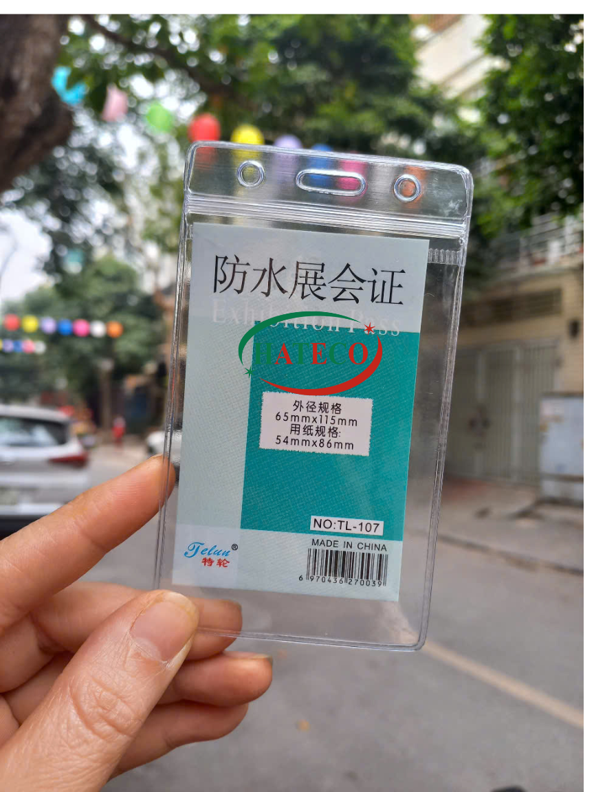 BAO THẺ TÊN 107 (LOẠI 1) chống thấm nước, KT 65*115mm