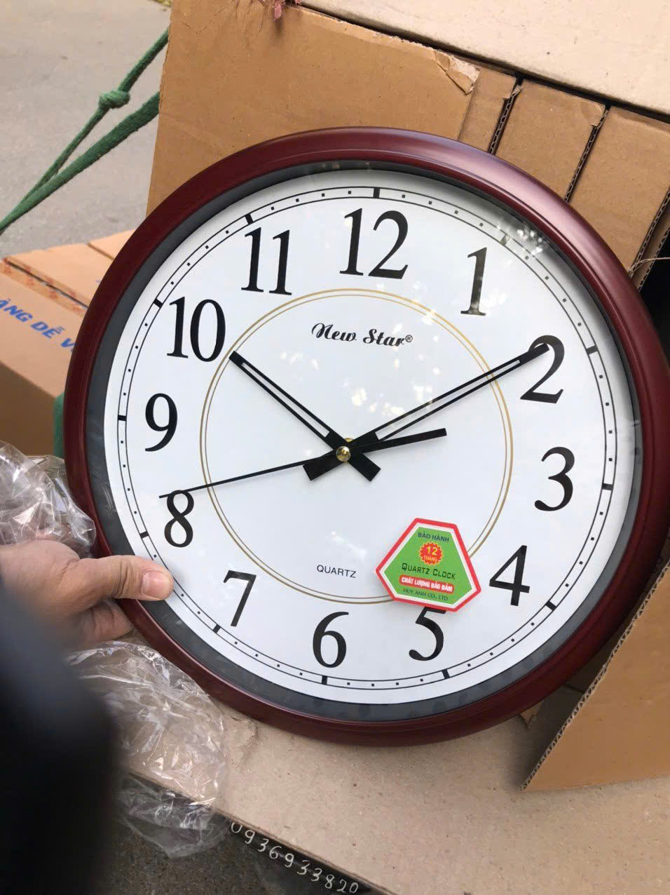 ĐỒNG HỒ TREO TƯỜNG CHÍNH HÃNG NewStar N53 NÂU/XANH/ BẠC - GIÁ RẺ - BẢO HÀNH
