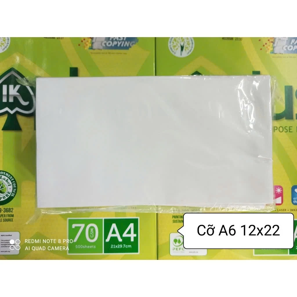 Bộ 100 Phong Bì Trắng A6 loại dày 120GSM Kích Thước 12x22cm