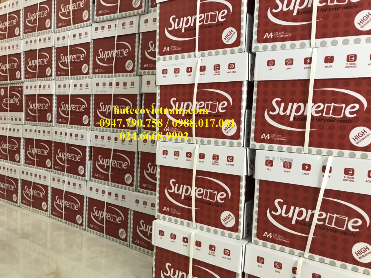 GIẤY SUPREME A5 ĐL70 THÁI LAN - GIẤY IN A5 CHÍNH HÃNG