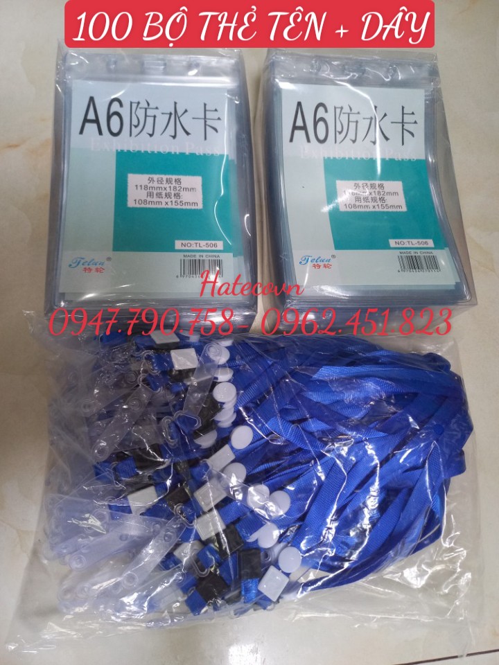 BAO THẺ TÊN A6 - 506 (LOẠI 1) có zíp chống thấm nước, KT 118*182mm - MẶT THẺ NHÀ BÁO, SỰ KIỆN