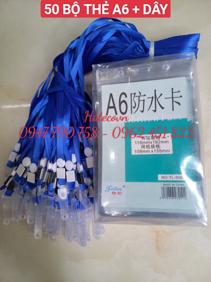 BAO THẺ TÊN A6 - 506 (LOẠI 1) có zíp chống thấm nước, KT 118*182mm - MẶT THẺ NHÀ BÁO, SỰ KIỆN