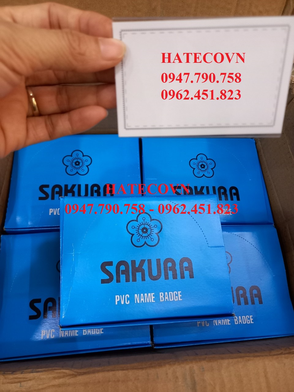 THẺ CÀI SAKURA -  MẶT THẺ CÀI SAKURA - Kẹp thẻ hội nghị