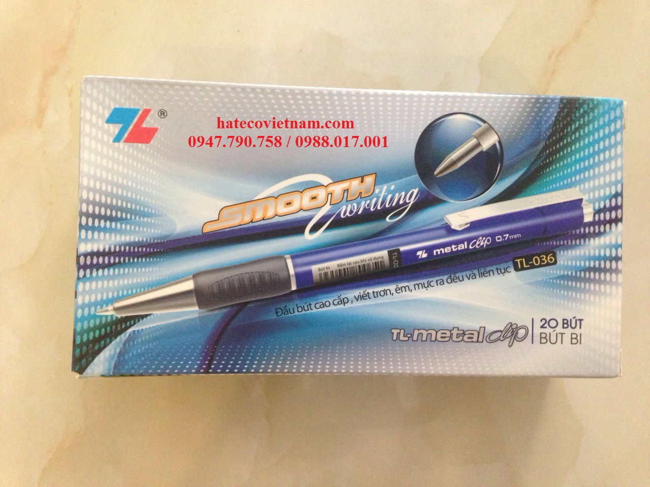 BÚT BI THIÊN LONG TL-036 MÀU XANH CÓ ĐỆM HÀNG CHÍNH HÃNG THIÊN LONG