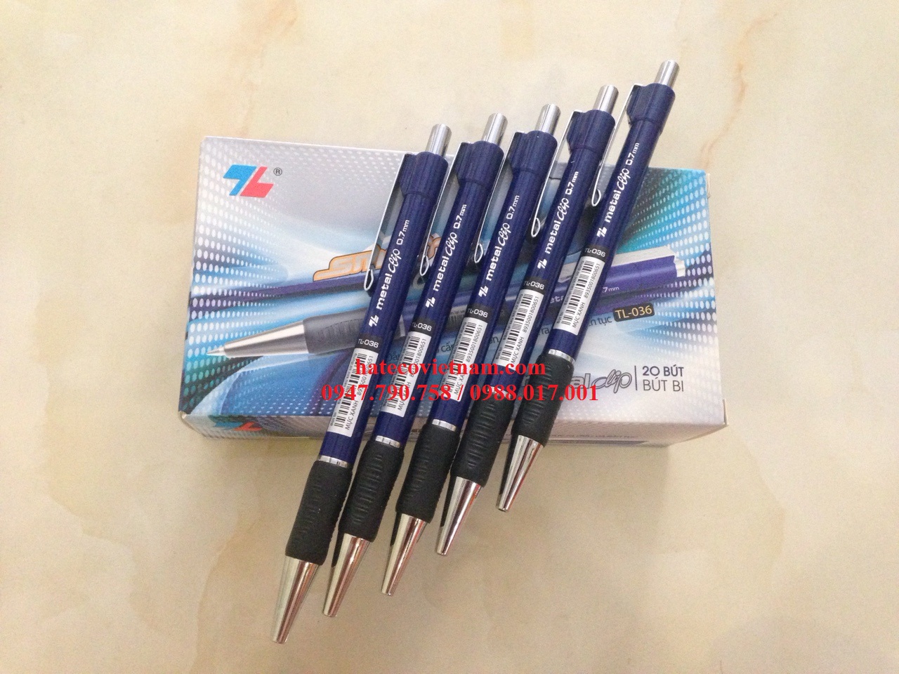 BÚT BI THIÊN LONG TL-036 MÀU XANH CÓ ĐỆM HÀNG CHÍNH HÃNG THIÊN LONG