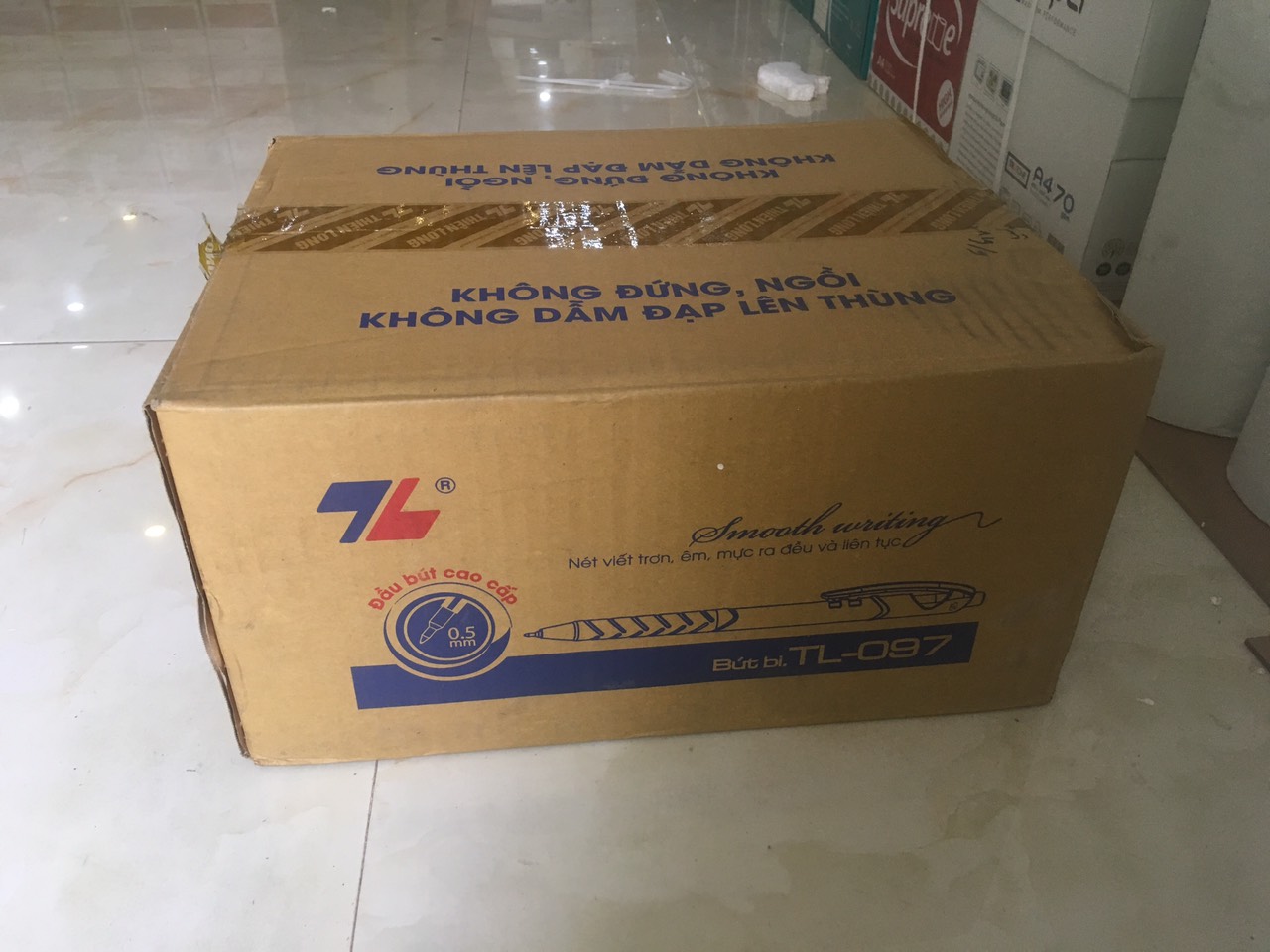 BÚT BI THIÊN LONG TL-036 MÀU XANH CÓ ĐỆM HÀNG CHÍNH HÃNG THIÊN LONG