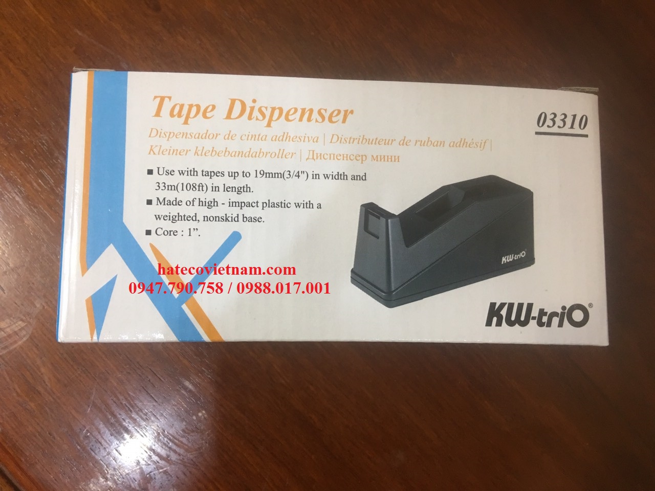 CẮT BĂNG DÍNH ĐỂ BÀN NẶNG KW-TRIO 3310 - VĂN PHÒNG - CẮT BĂNG KEO HÀNG CHÍNH HÃNG