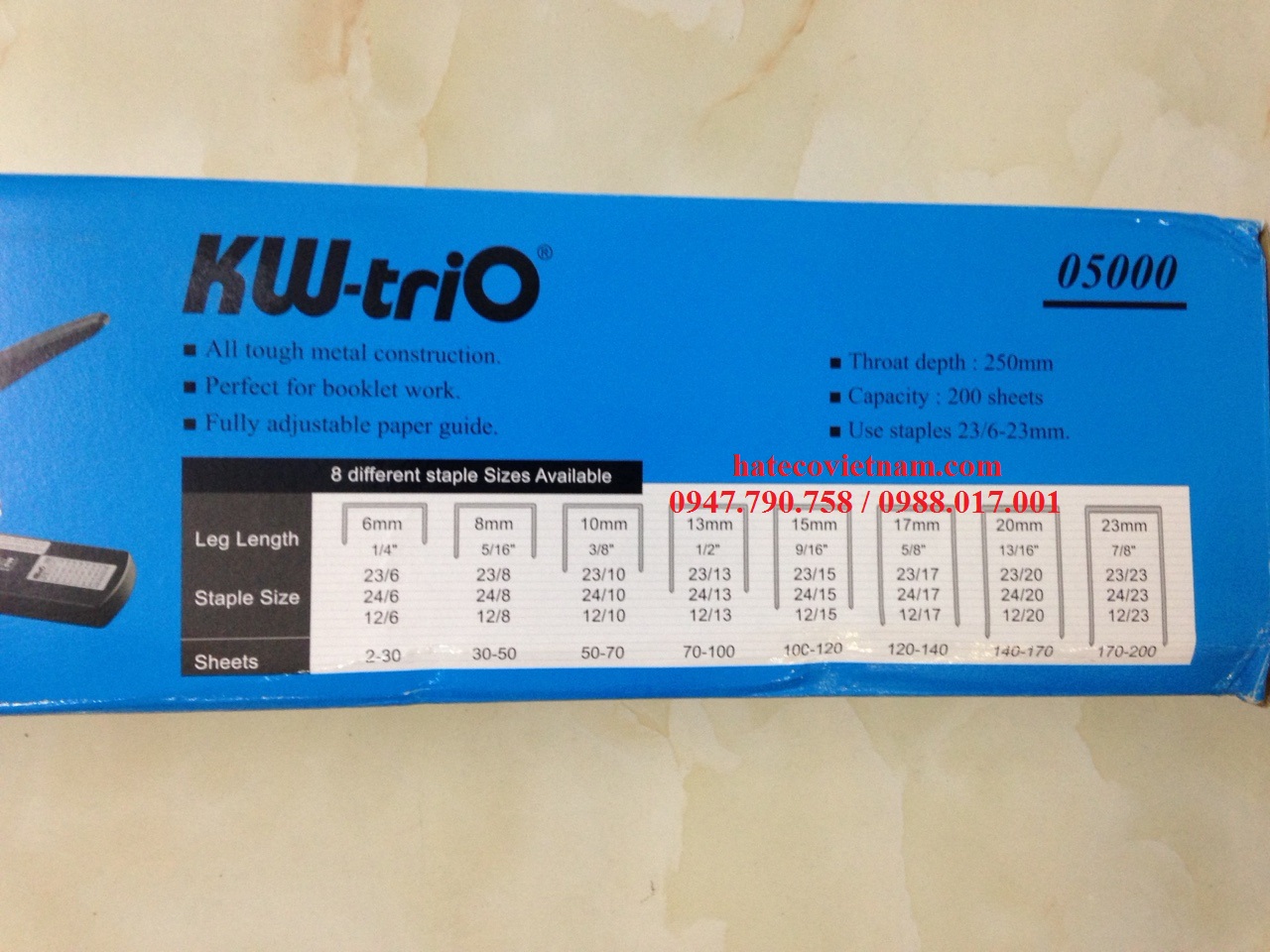 DẬP GHIM ĐÓNG SÁCH KW-TRIO 5000 (240 TỜ) - DẬP GHIM ĐẠI DÀI