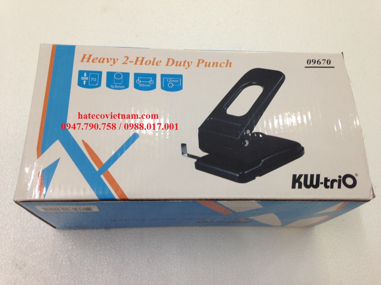 ĐỤC LỖ KW - TRIO 9670 (70 TỜ) - DẬP LỖ HÀNG CHÍNH HÃNG
