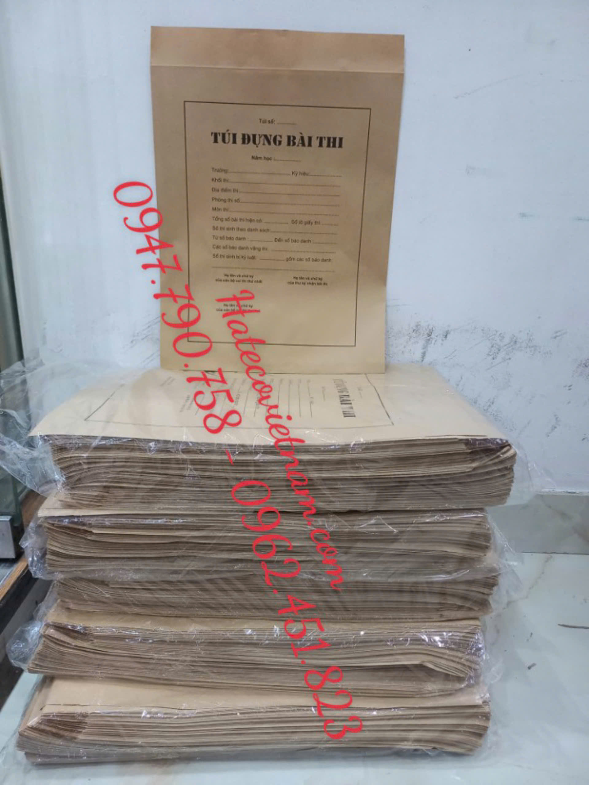 Túi đựng bài thi - Giấy thi Giấy krap Nhật mỏng dai (KT: 30 *37,5cm)