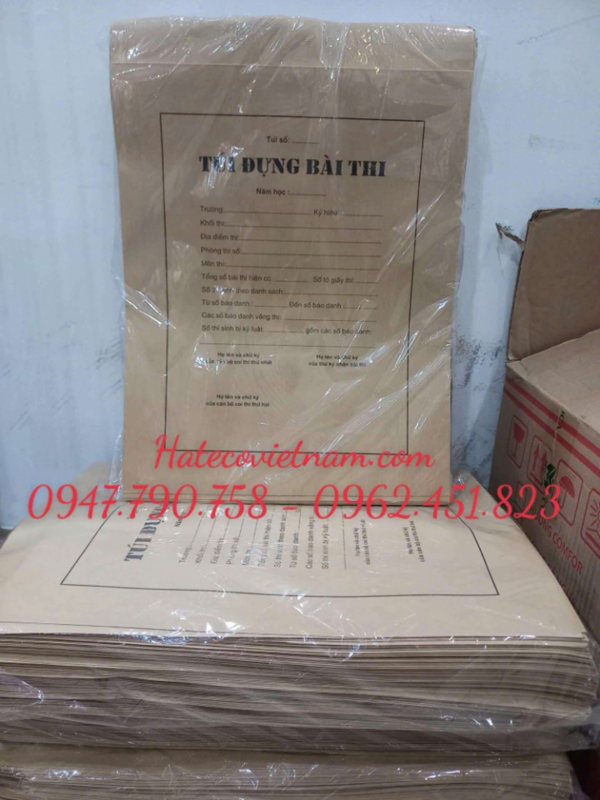 Túi đựng bài thi - Giấy thi Giấy krap Nhật mỏng dai (KT: 30 *37,5cm)