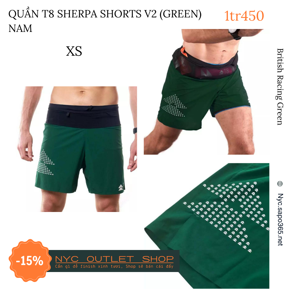 Quần T8 Sherpa shorts v2 Nam
