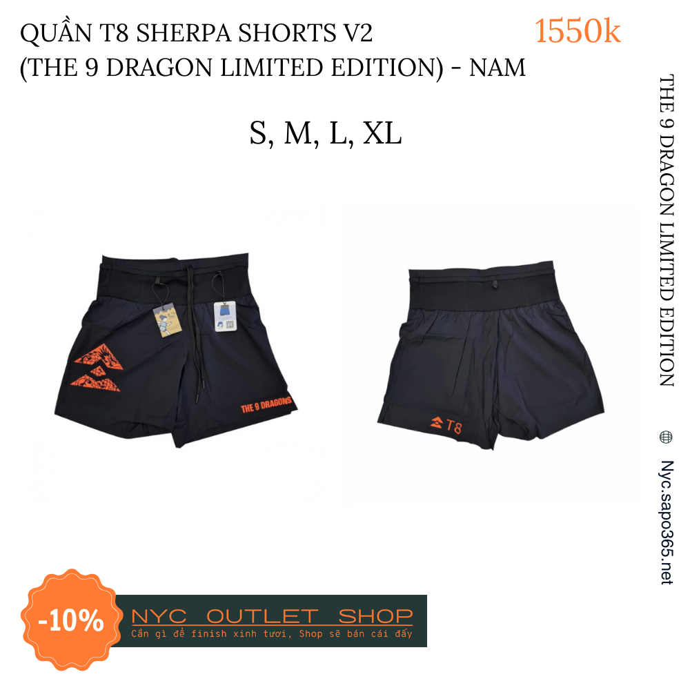 Quần T8 Sherpa shorts v2 Nam