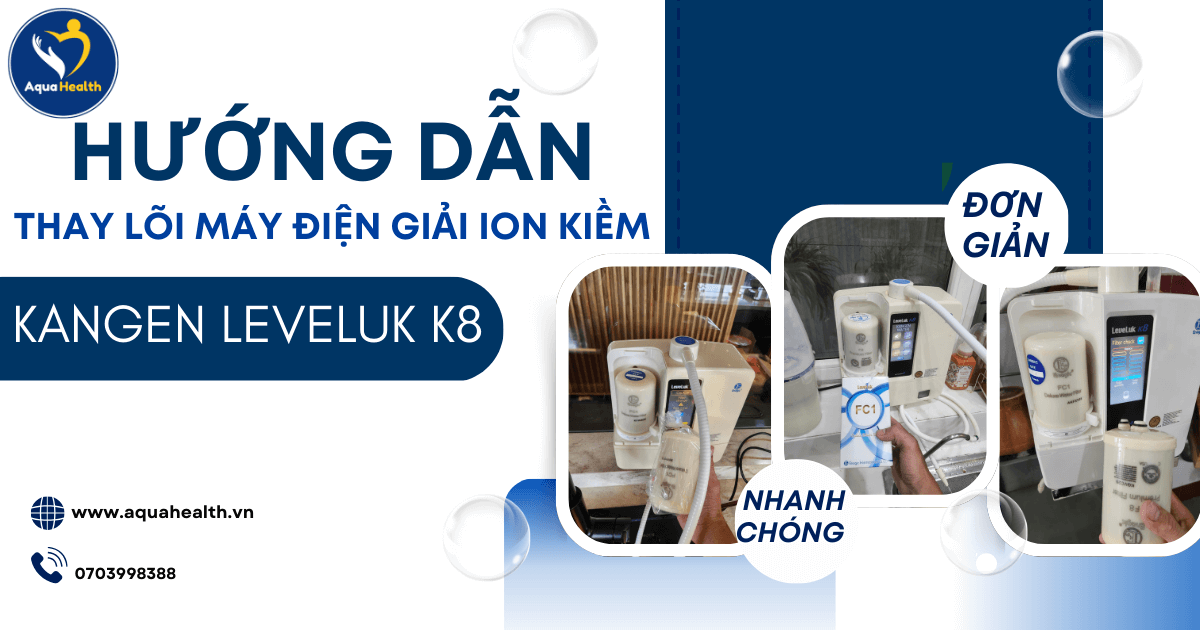 Hướng Dẫn Thay Lõi Máy Điện Giải Kangen Leveluk K8 Chi Tiết
