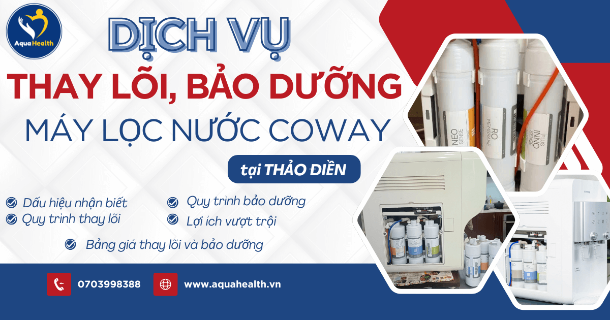 Thay Lõi Bảo Dưỡng Máy Lọc Nước Coway Tại Thảo Điền