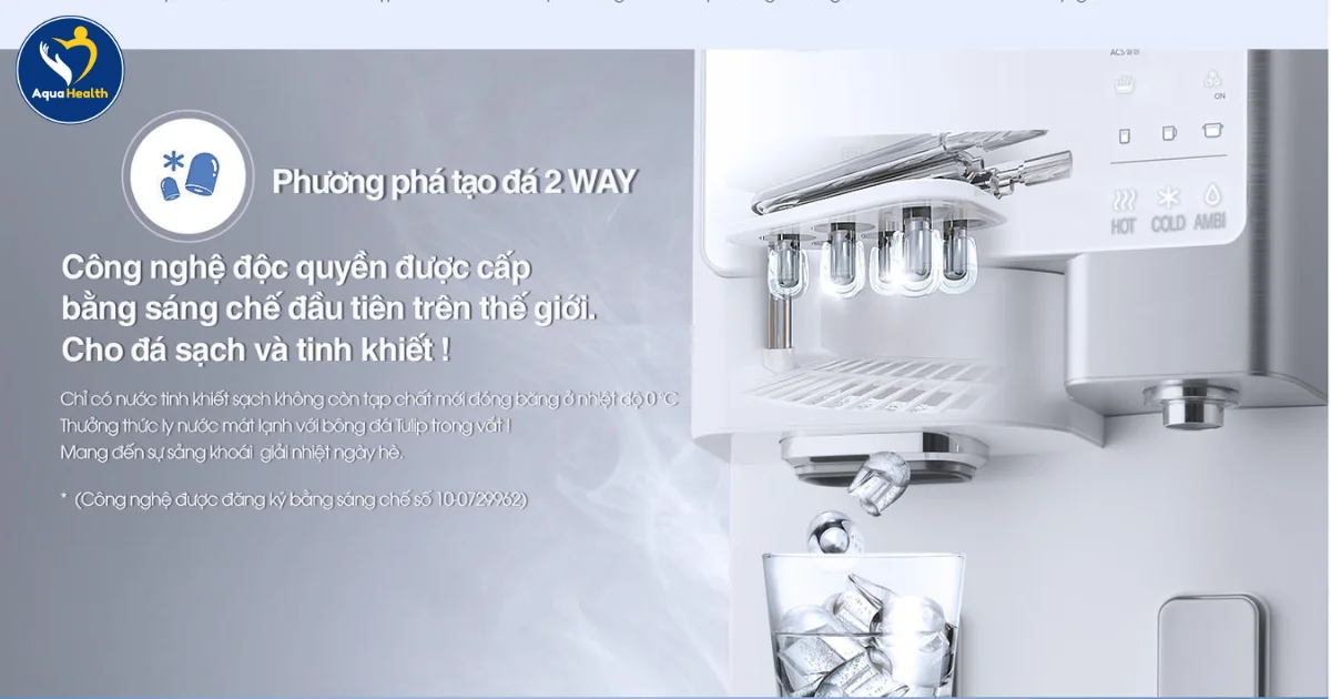 Máy Lọc Nước ChungHo Sanita Ice với công nghệ làm đá độc đáo bằng phương pháp 2 way