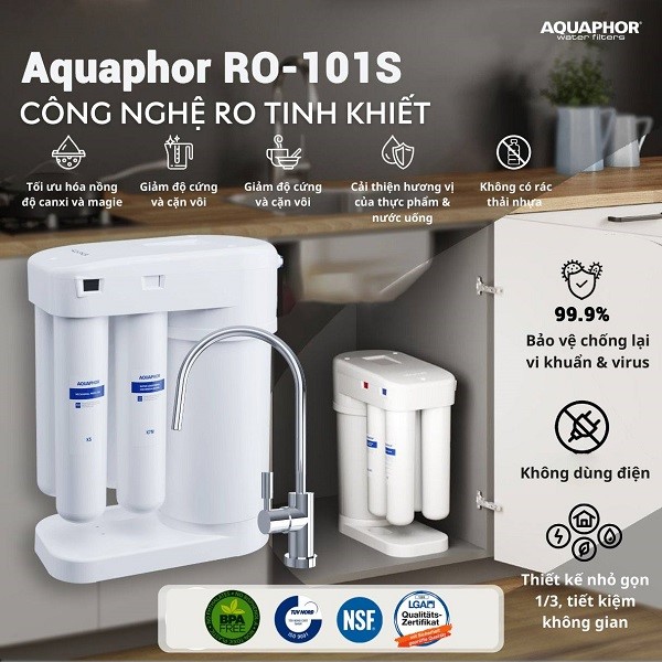 Máy lọc nước RO Aquaphor Morion DWM 101S đạt tiêu chuẩn quốc tế
