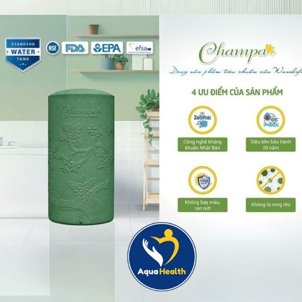 Bồn nước kháng khuẩn CHAMPA - Wavelife