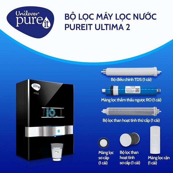 7 cấp lọc tiên tiến máy lọc nước Unilever Pureit Ultima