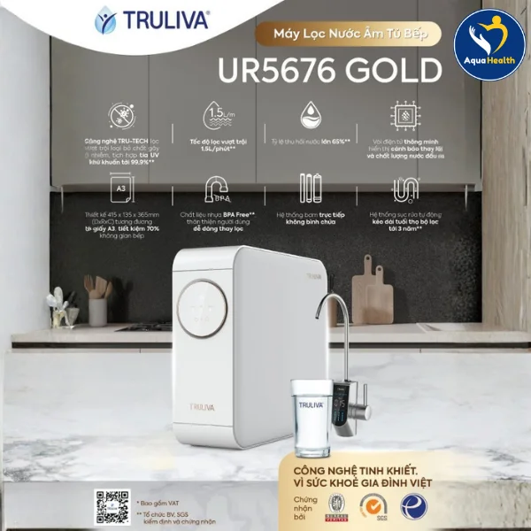 Các tính năng vượt trội trên máy lọc nước Truliva UR5676