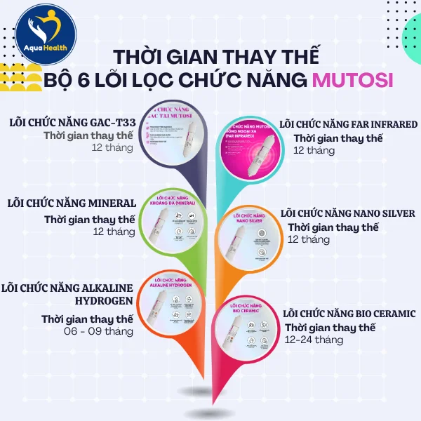 Chu Kỳ Thay Thế Bộ 6 Lõi Lọc Chức Năng Mutosi
