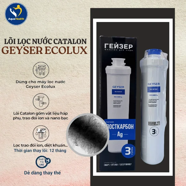 Chức năng lõi lọc nước Catalon Geyser Ecolux