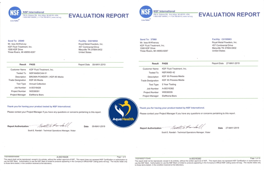 Chứng nhận NSF cho máy lọc nước GE