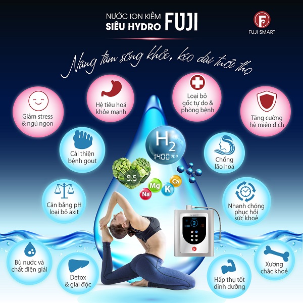 Công dụng nước ion kiềm Fuji Smart