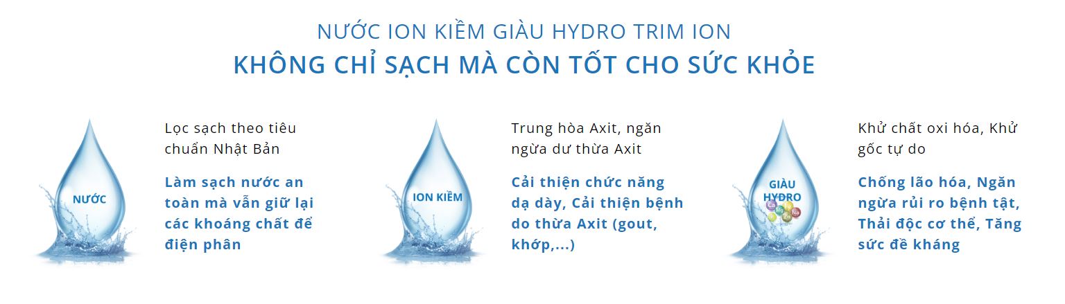 Nước ion kiềm Trim Ion Gracia-L tốt cho sức khỏe