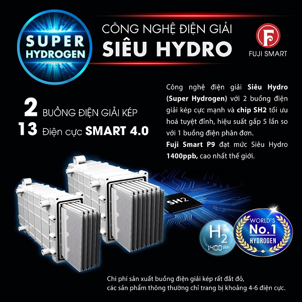 2 buồng điện phân kép Fuji Smart P9