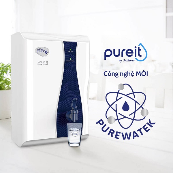 Máy lọc nước Unilever Pureit Casa G2 sử dụng công nghệ PUREWATEK