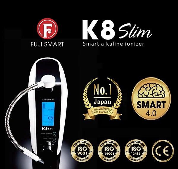 Những chứng nhận máy điện giải Fuji Smart K8 Slim