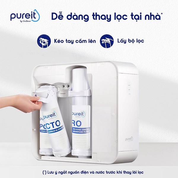 Thay lõi lọc dễ dàng Unilever Pureit Delica UR5440