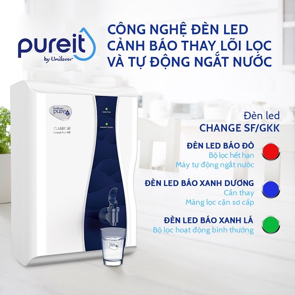 Công nghệ đèn led thông báo thay lõi