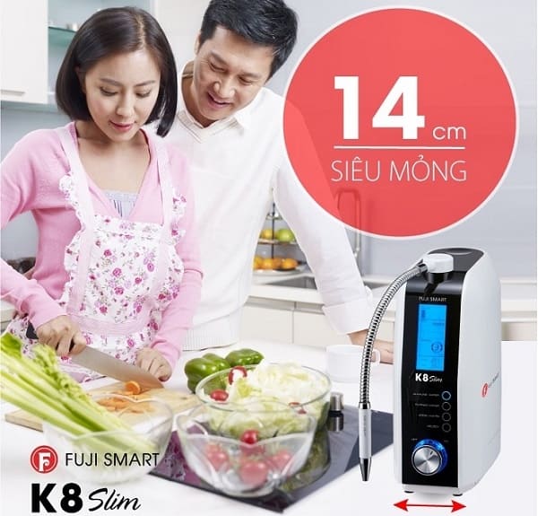 Máy điện giải Fuji Smart K8 Slim siêu mỏng 14cm