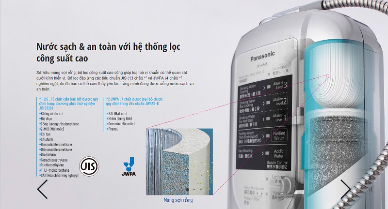 Nước sạch an toàn với hệ thống lọc công suất cao