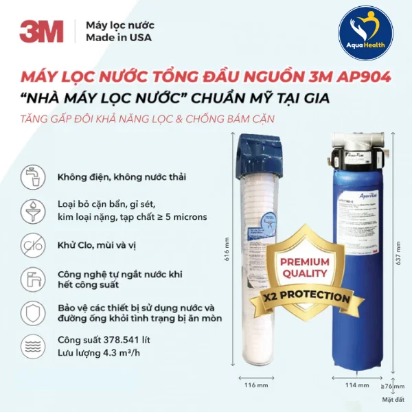 Hiệu năng lọc và công nghệ vận hành ấn tượng của lõi lọc nước 3M Aqua-Pure AP917HD-S