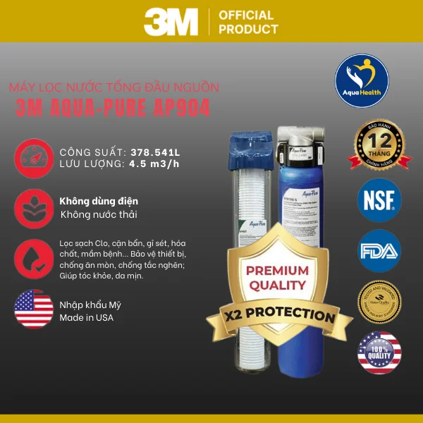 Hiệu suất của bộ lõi lọc nước 3M Aqua-Pure AP917HD-S