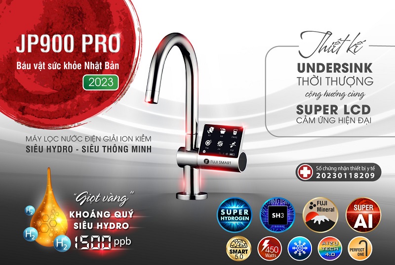 Máy điện giải Fuji Smart JP 900 Pro - Báu vật sức khỏe Nhật Bản